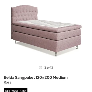 Belda kontinentalsäng 140x200 Fast - Ca 1 år gammal säng i bra skick. Finns att hämta i Malmö.
