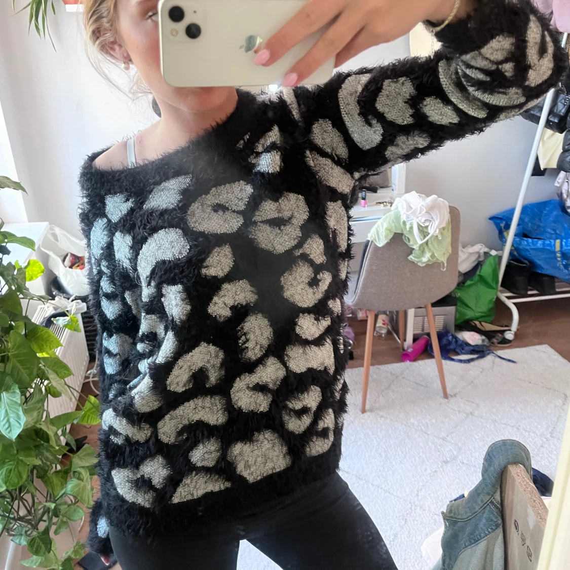 Leopard mönstrad tröja