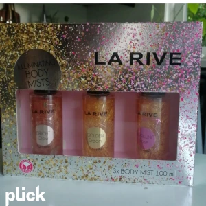 La rive body mist set - Ett set med 3 olika glitter la rive body mister! Misterna: (golden dream, right glow & sparkling rose) du köper hela packet för 100kr💕 Skriv privat för intresse, först till kvarn! 💞