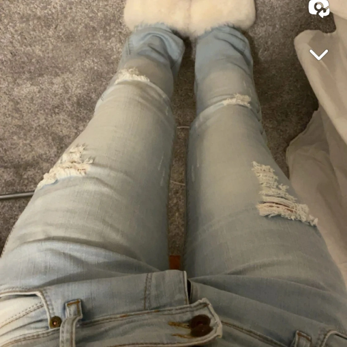 Lågmidjat bottcut byxor - 91