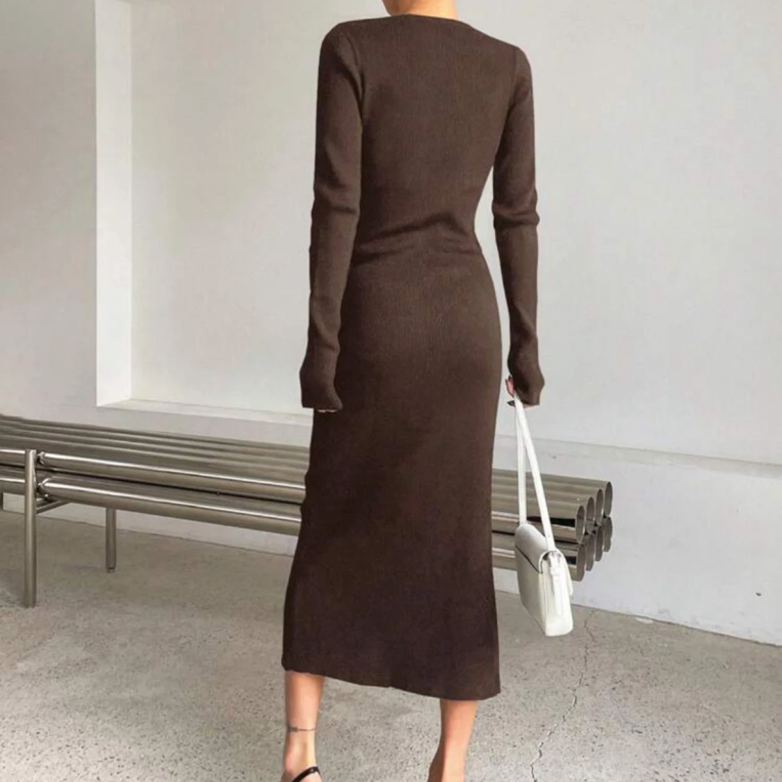 Stickad klänning - 90