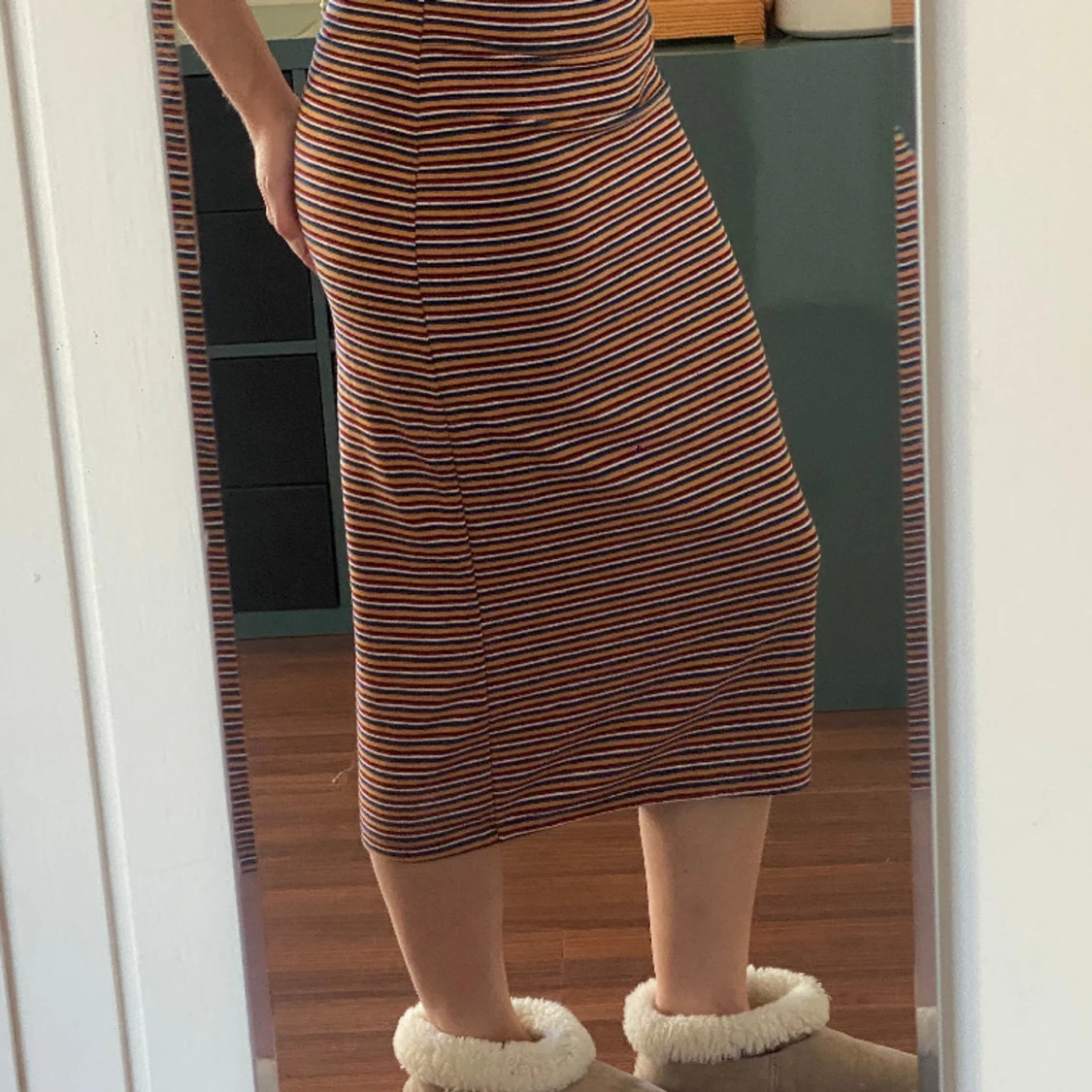 Lågmidjad randig kjol  - 91