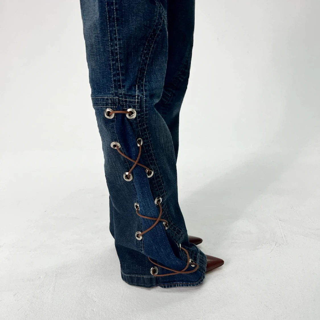 REMAKE LACED JEANS - 90