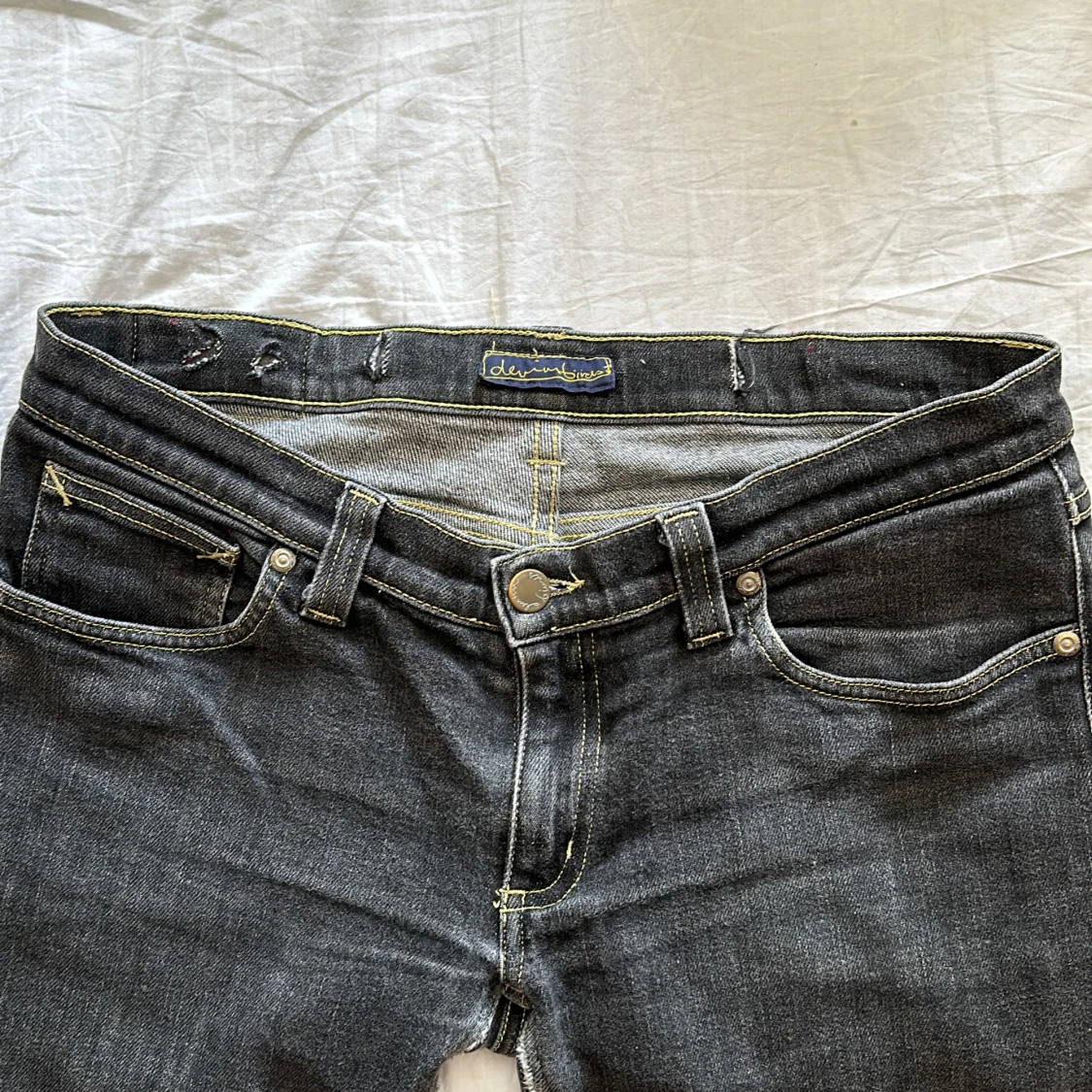 Low waist mörk blå bootcut jeans - 90