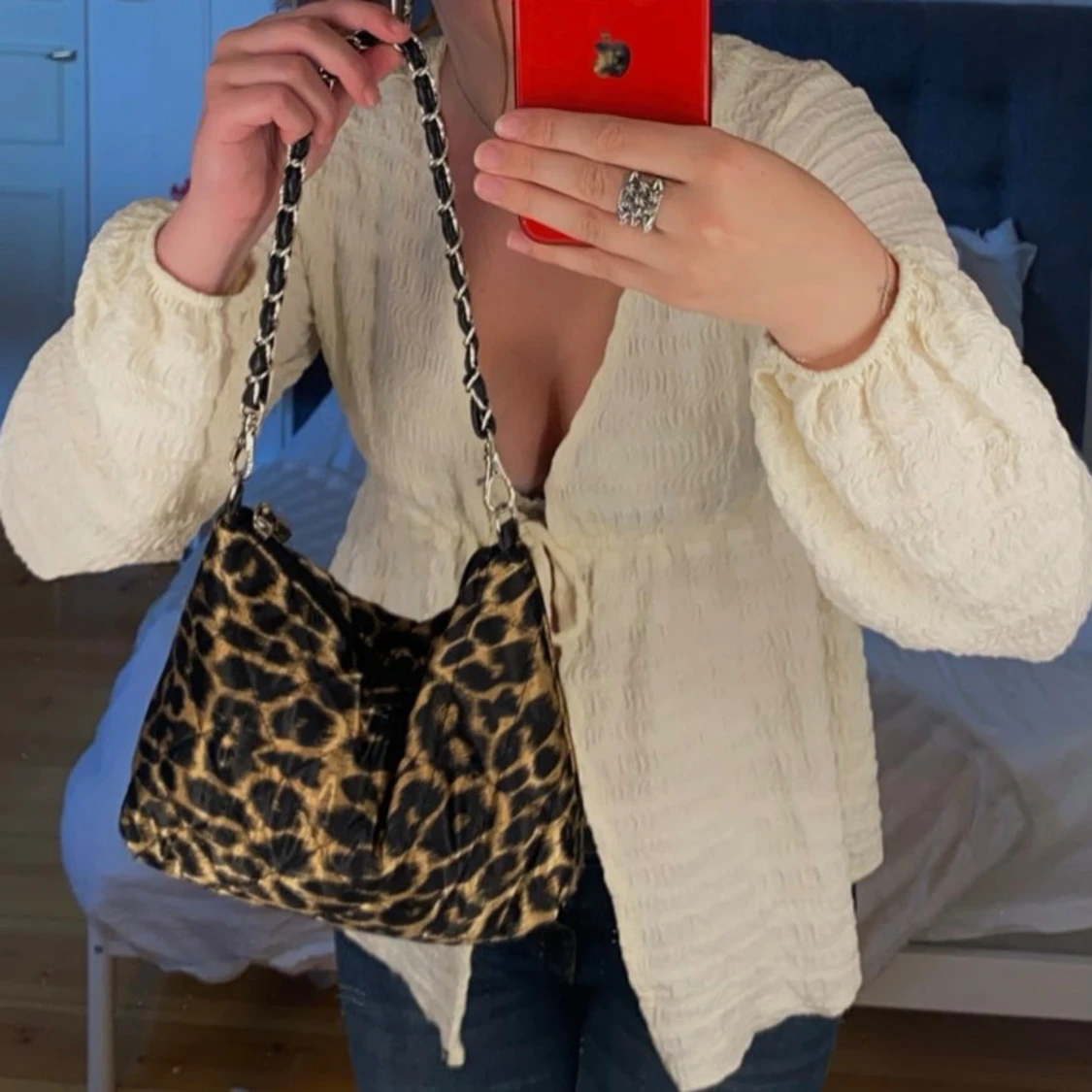 Leopardmönstrad väska - 91