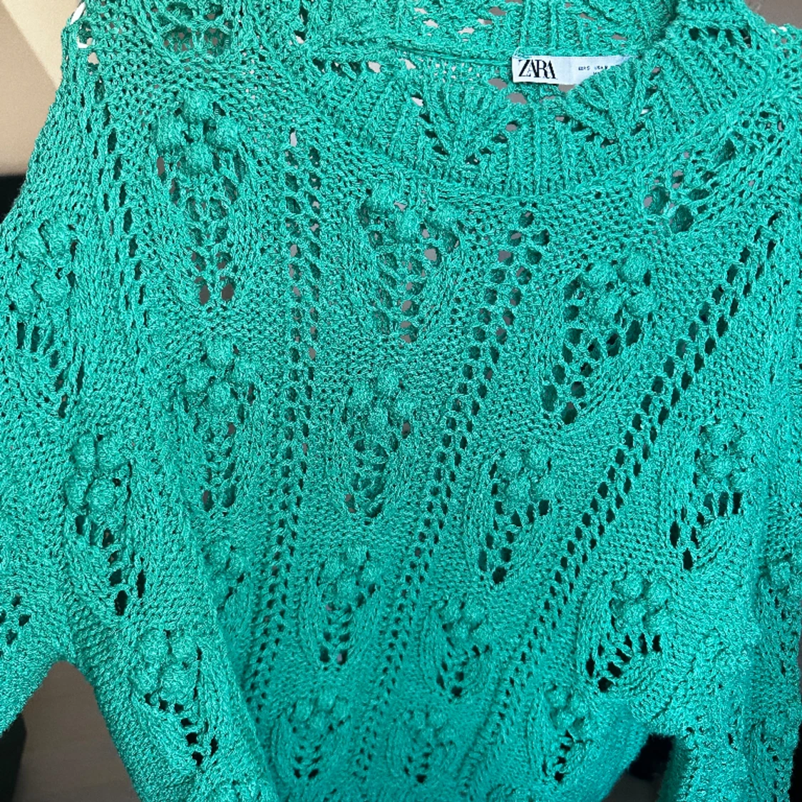 Grön stickad tröja - 91