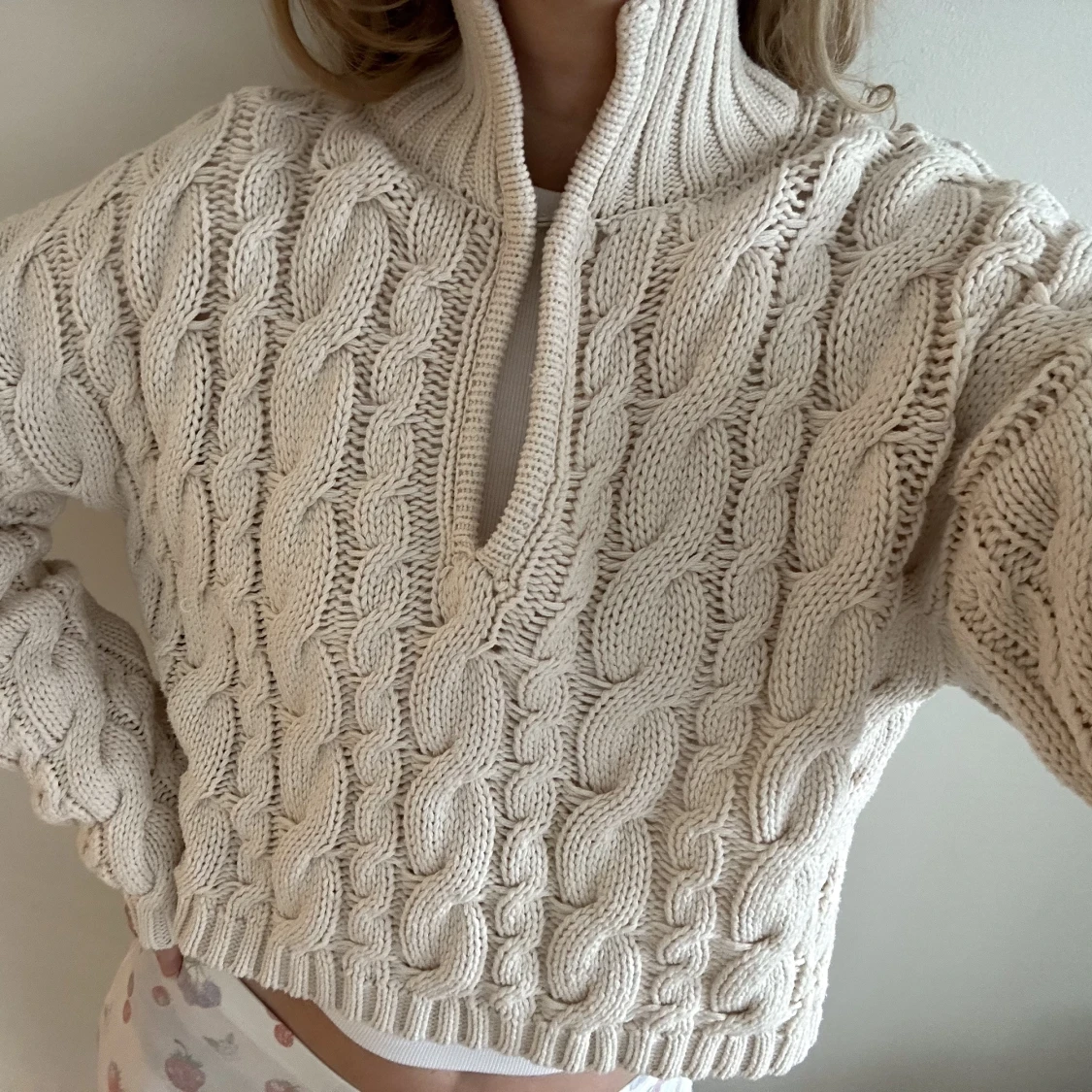 Kabelstickad tröja - 90