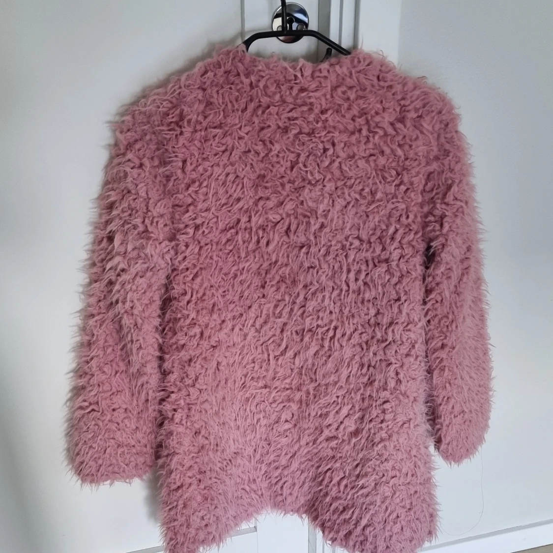 Rosa mjuk fluffig teddy jacka - 90