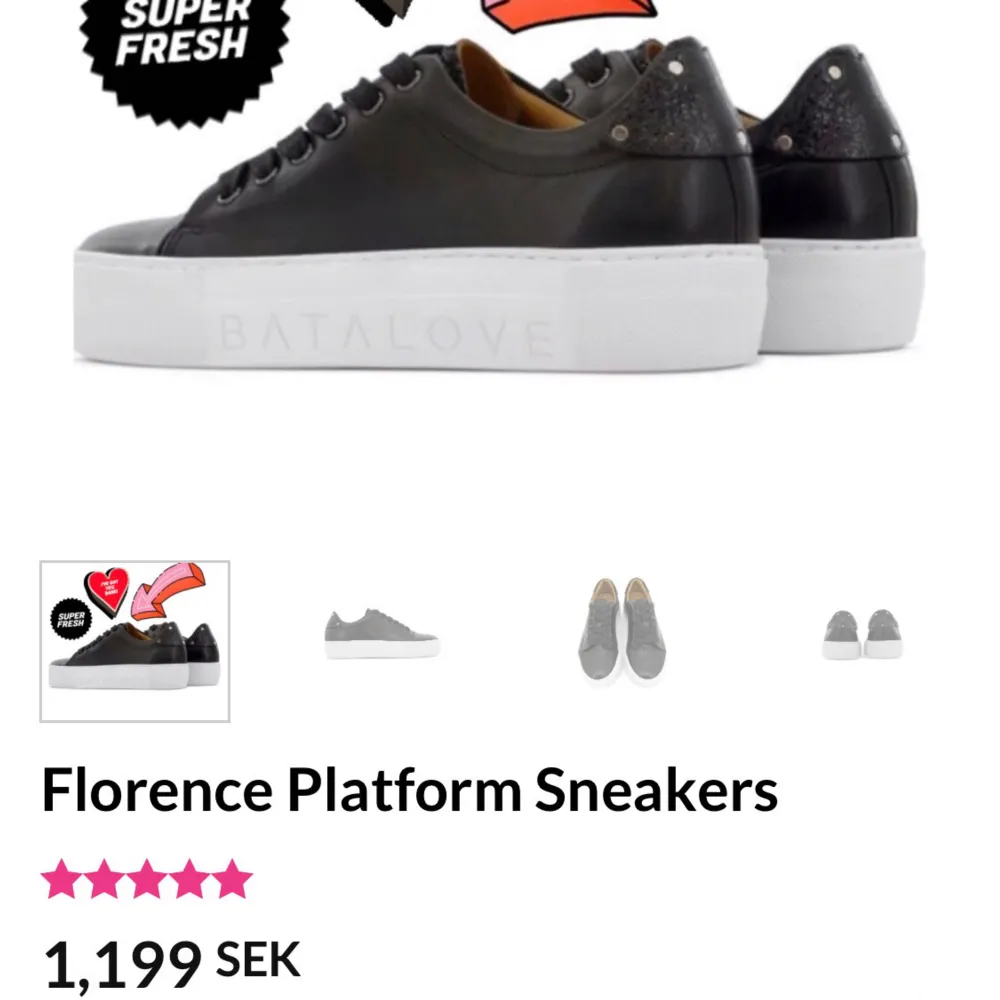 Fina sneakers från Batalove i bra skick🌟 Strl 38, och säljer då de inte kommer till användning.  Nypris: 1 199kr Pris kan diskuteras. Skor.