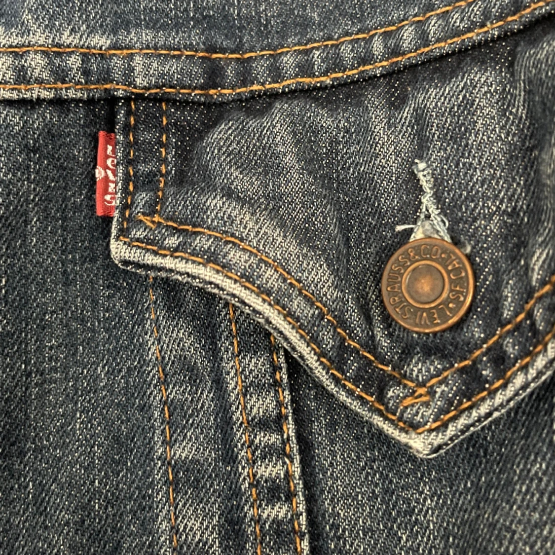 VINTAGE LEVIS JEANSJACKA  - 91