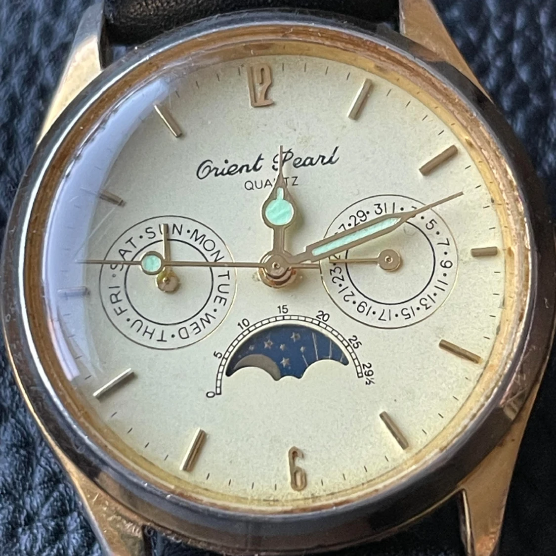 Vintage Orient Pearl moonphase and Sun  - 90
