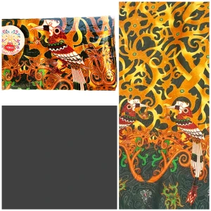 Vackert indonesiskt tyg - 1 x 1 meter