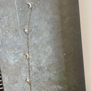Guld halsband - Säljer mitt guldhalsband då jag är silvertjej. Det är i fint skick. Jag vet inte vart det är ifrån men skulle gissa på glitter💞
