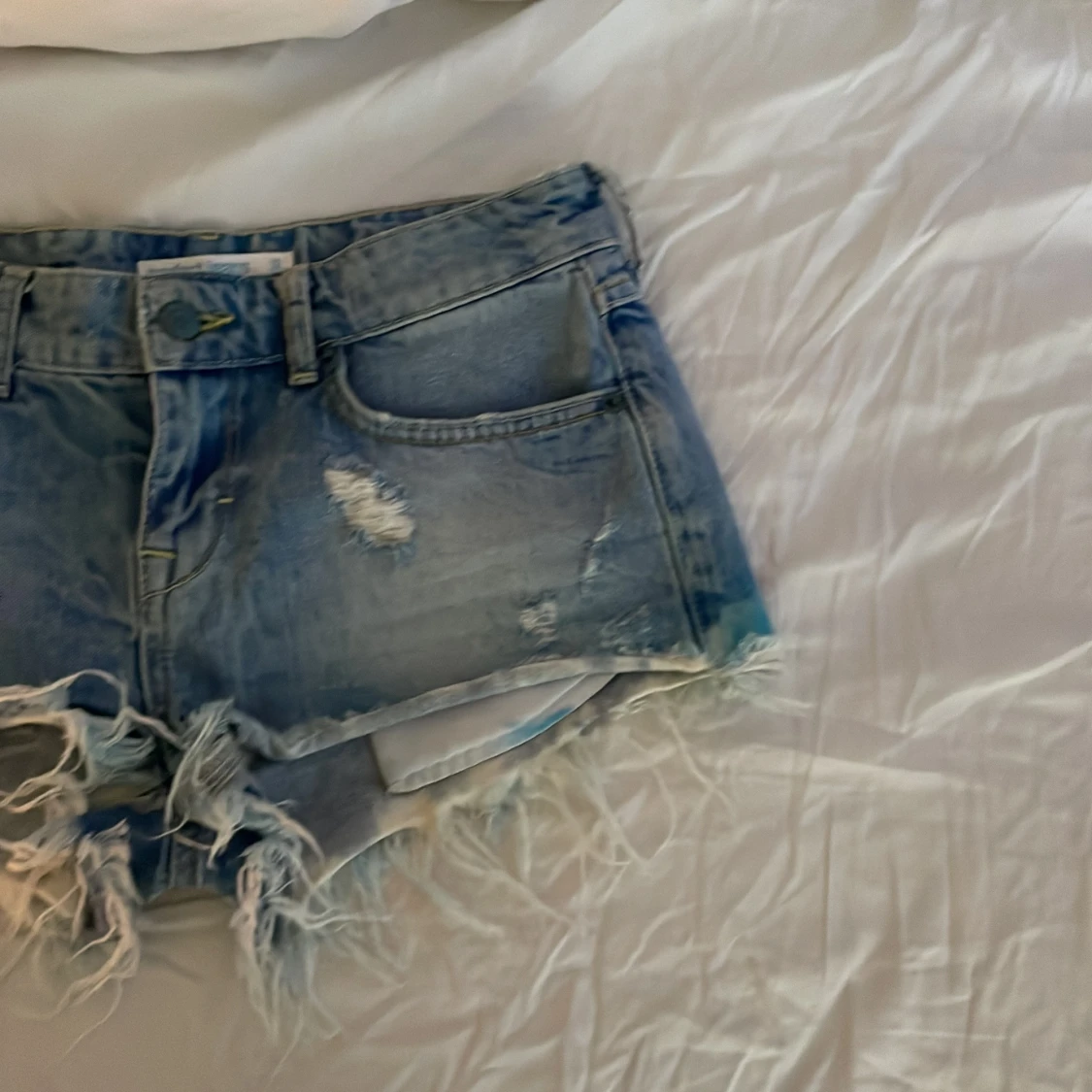 Lågmidjade jeansshorts  - 90