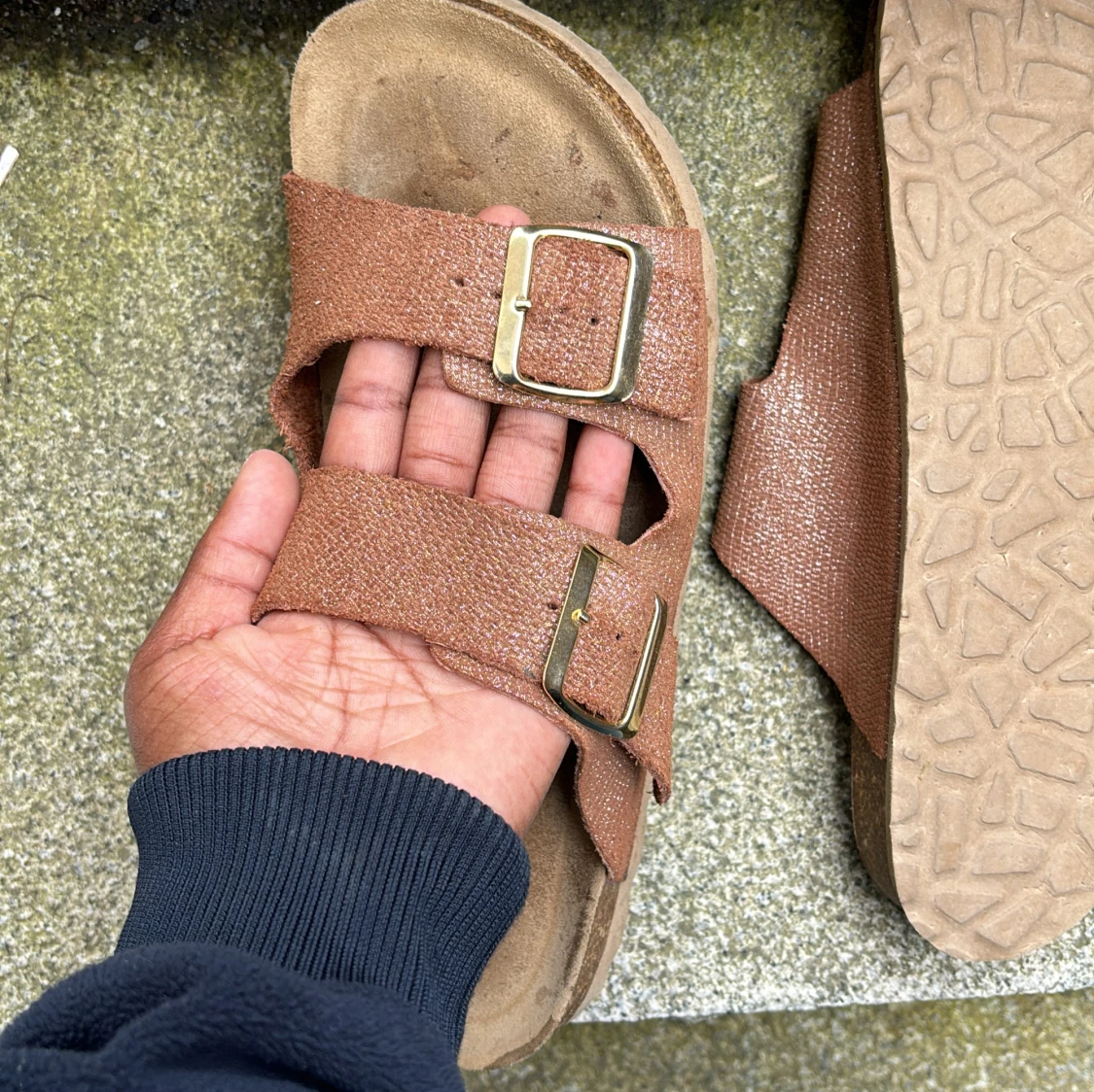 Glitter rosa Zizzi tofflor  - 92