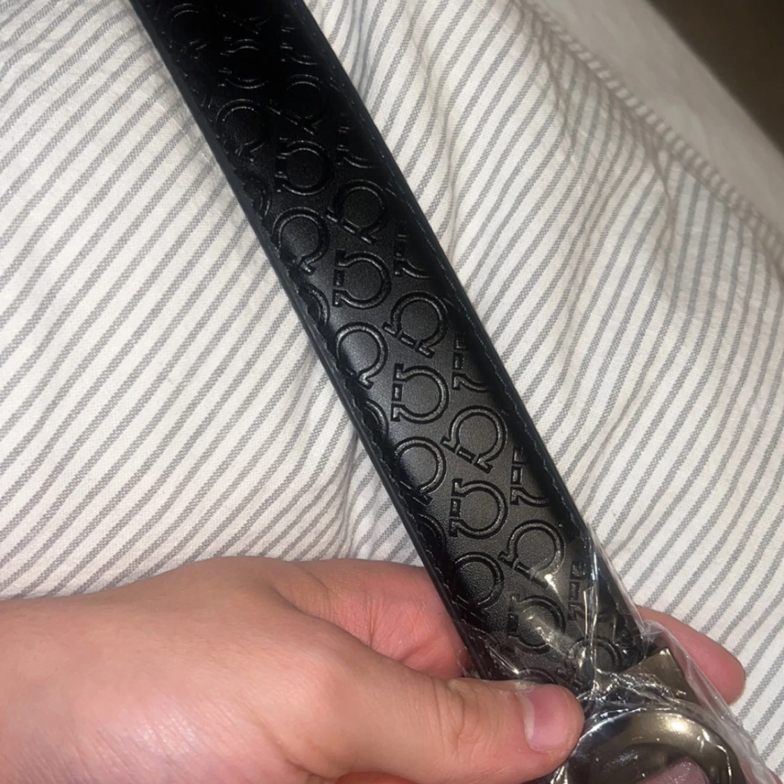 Svart feregamo bälte/ge bud  - 2