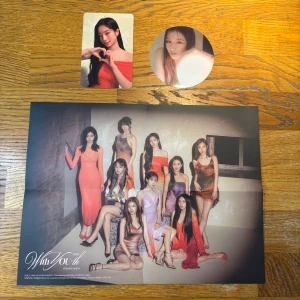 Twice sett - Dahyun pre order benefit photocard, Sana sticker, Twice poster från Twice With You-th Digipack album 