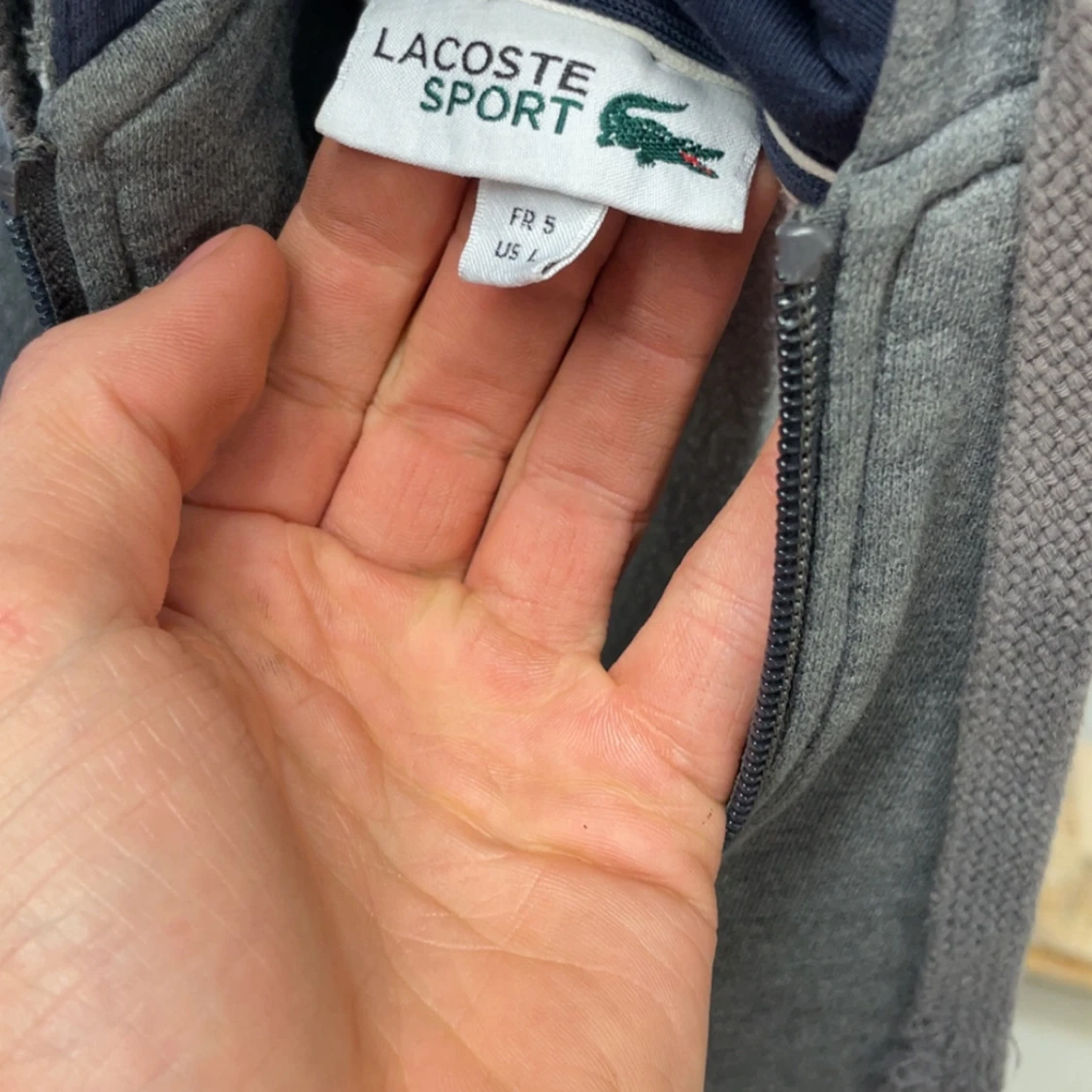 Lacoste hoddie L grå - 1