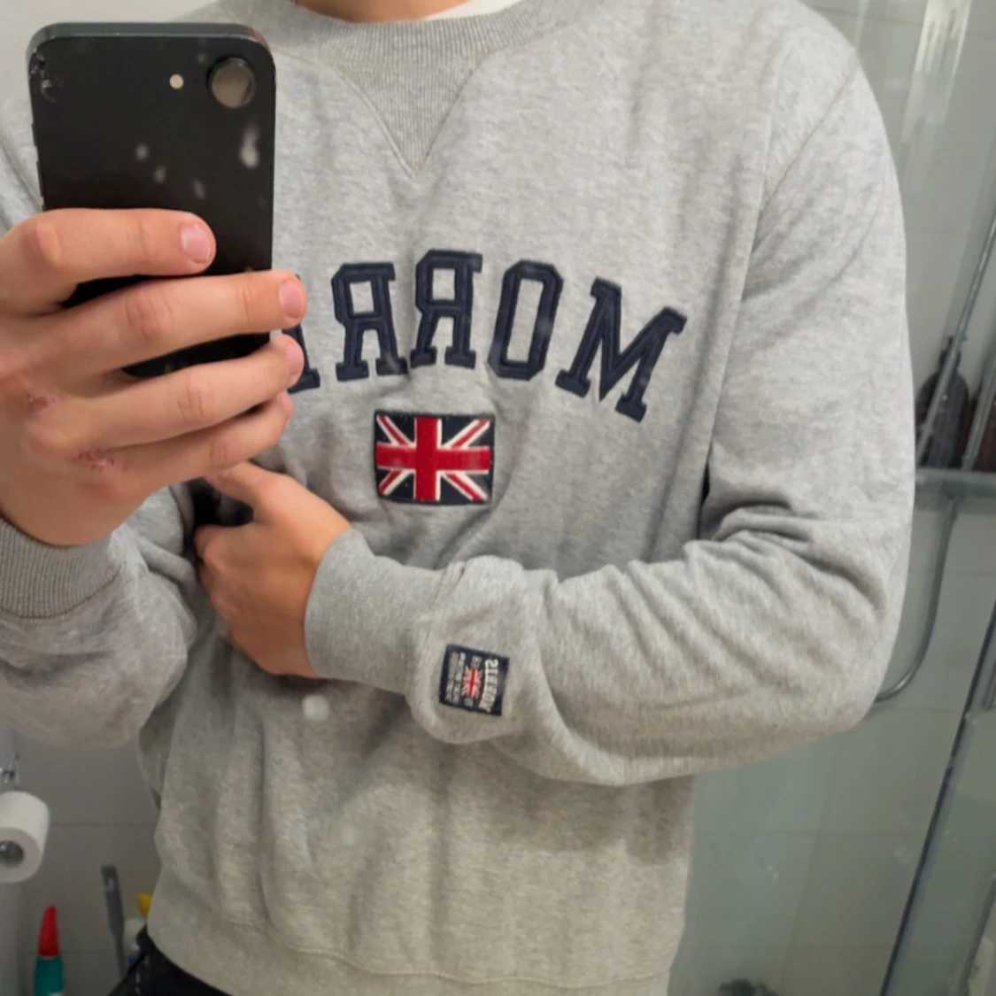 Grå sweatshirt från Morris - 1