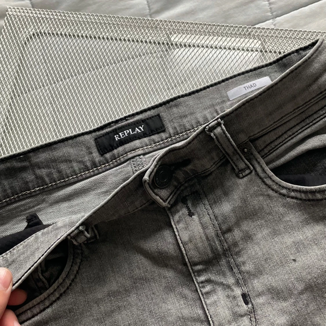Grå Replay jeans straight fit - 1