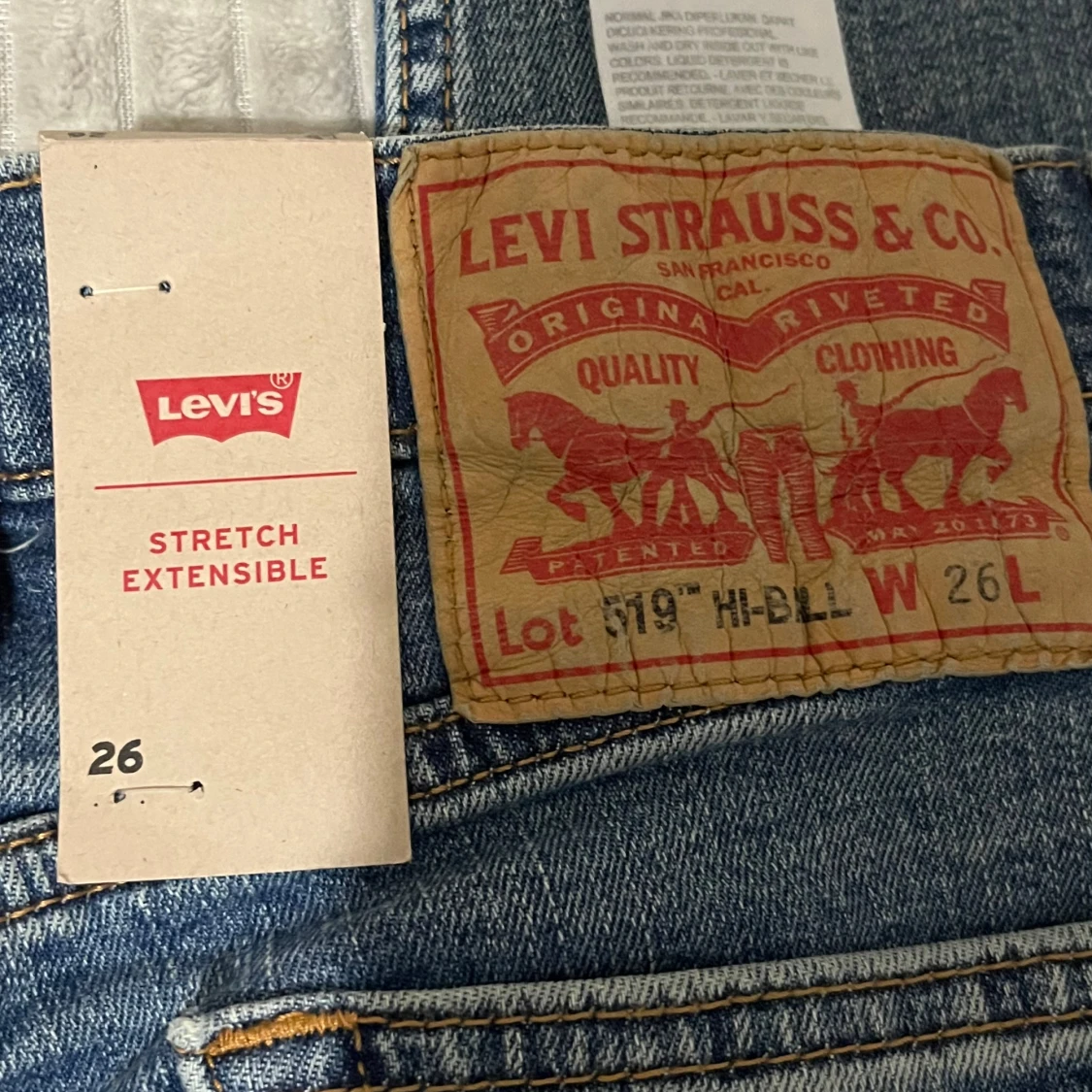 Levi's 519 blå stretchjeans W26 - 2