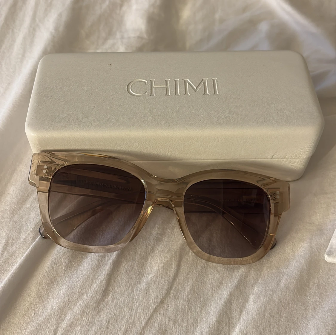Beige CHIMI solglasögon med fyrkantig form - 2