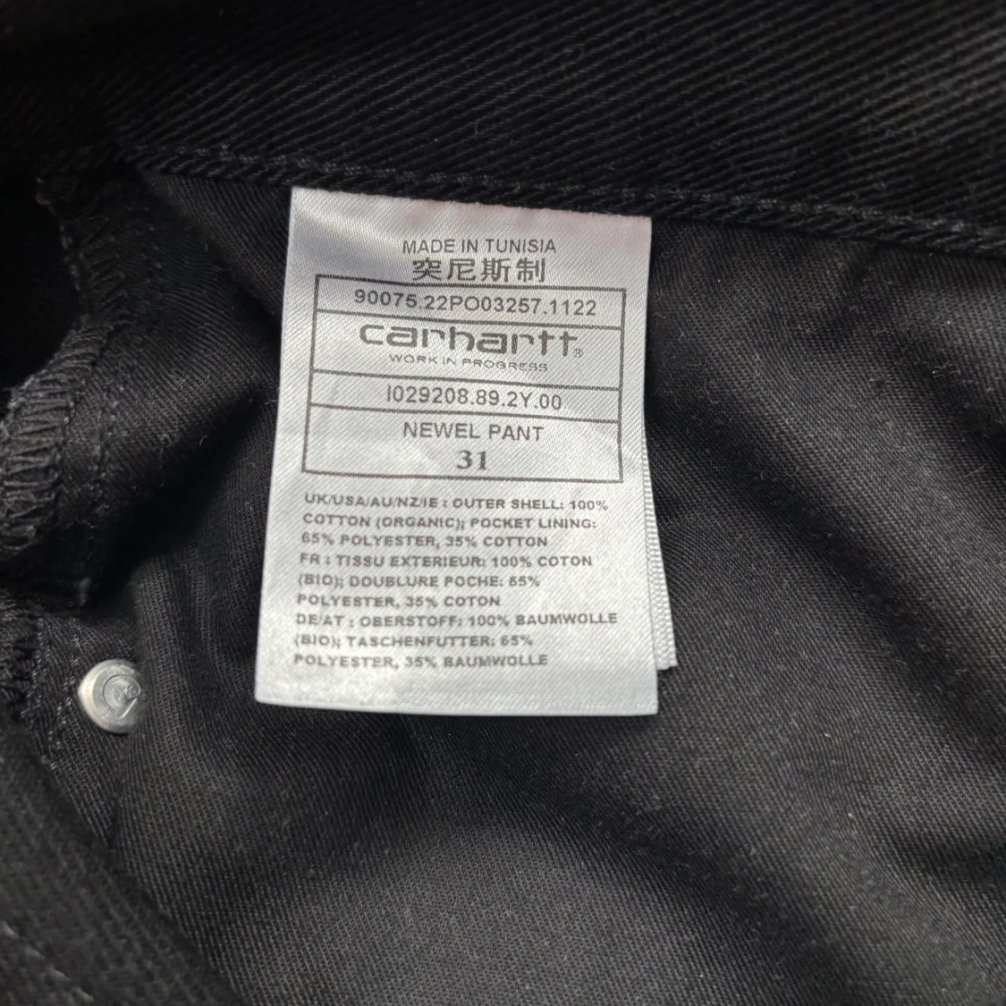 Svarta Carhartt Newel Pant jeans - 2