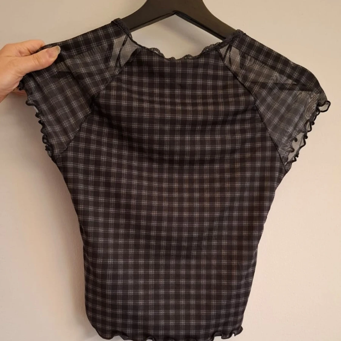 Svart och grå rutig topp från H&M Divided - 1