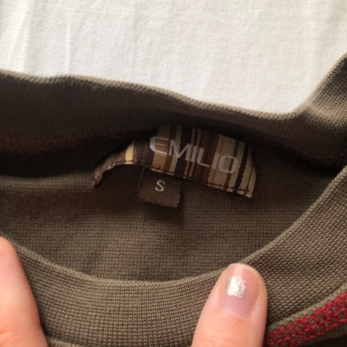 Brun/Gröna långärmad tröja  - 2