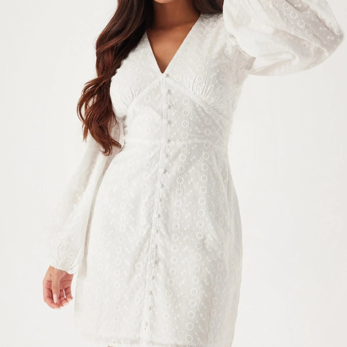 Vit klänning/studentklänning  - 1