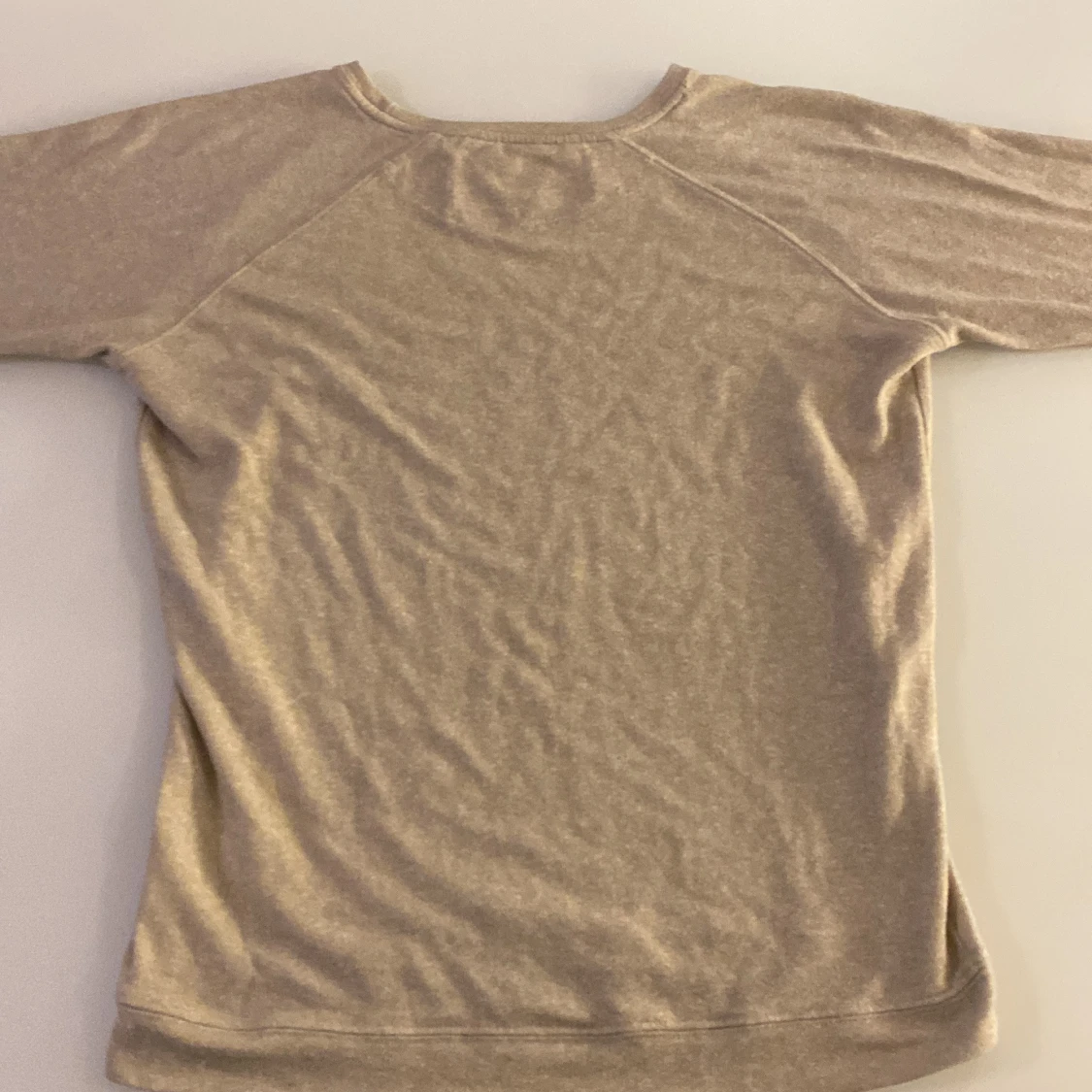 Beige långärmad tröja i bomull - 1