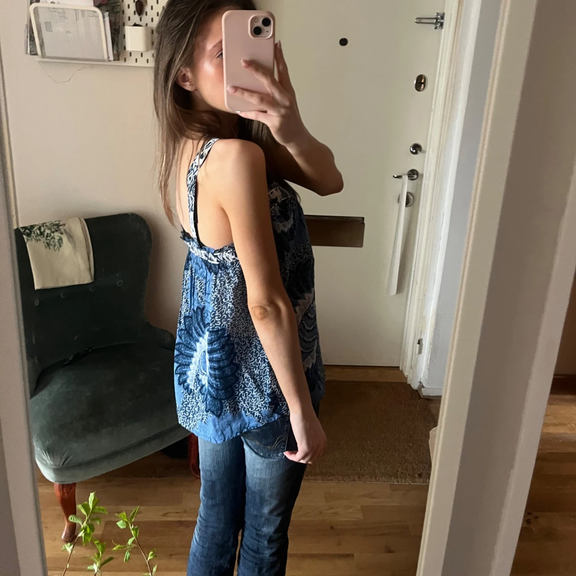 Sommrigt blått linne/topp - 1