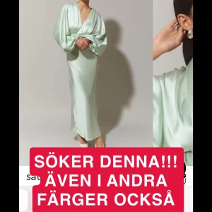 SÖKER!!! - Jag söker denna klänning, inte bara i färgen på bilden utan vilken som helst. Så fall någon har den i storlek 38/40 för ett rimligt pris, skriv gärna privat☺️