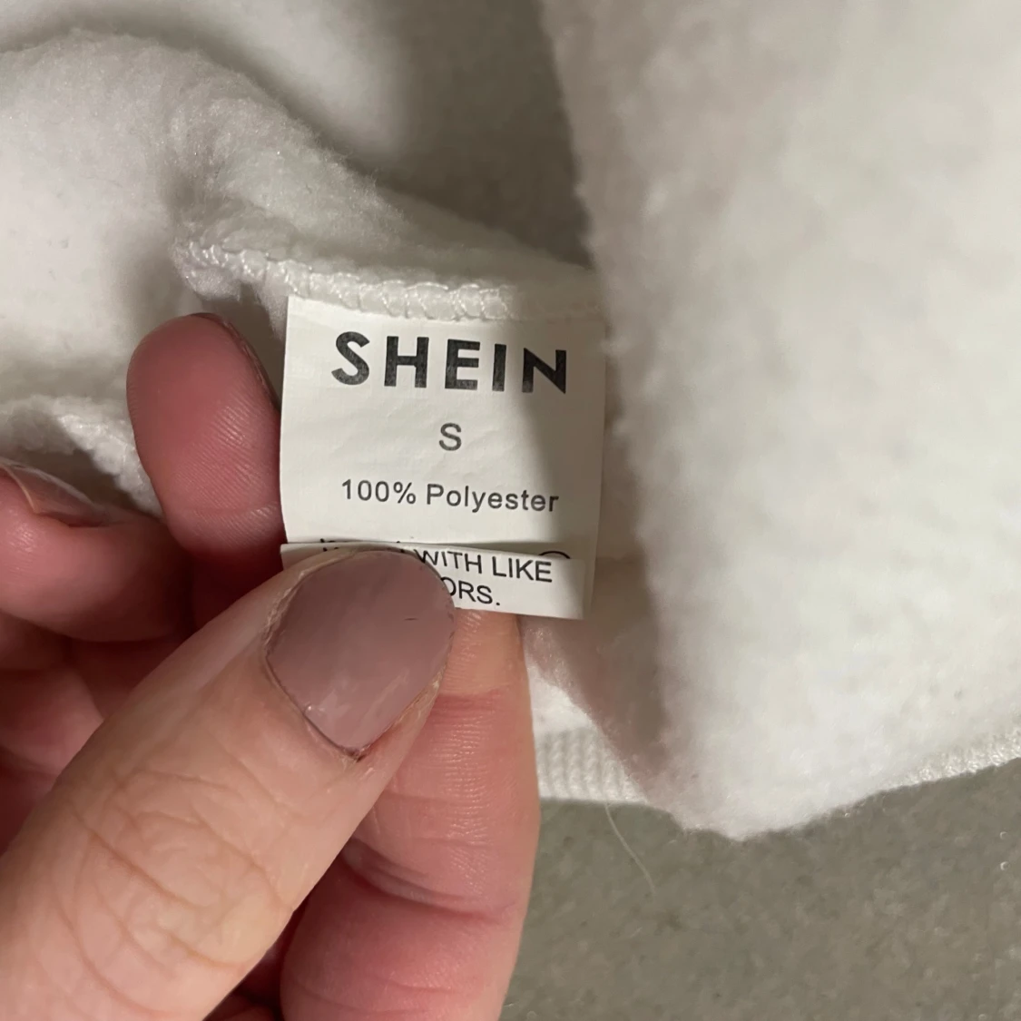 Vit hoodie från SHEIN - 2
