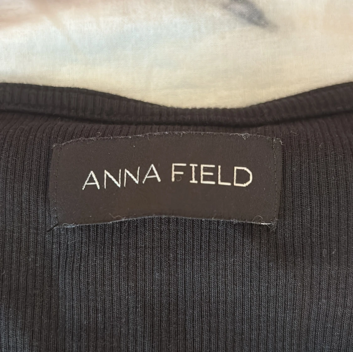 Svart ribbad långärmad topp Anna Field - 3