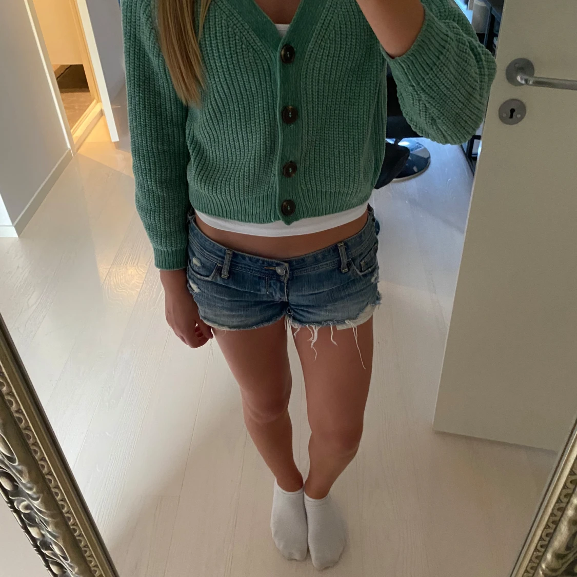 Grön stickad cardigan från H&M - 3