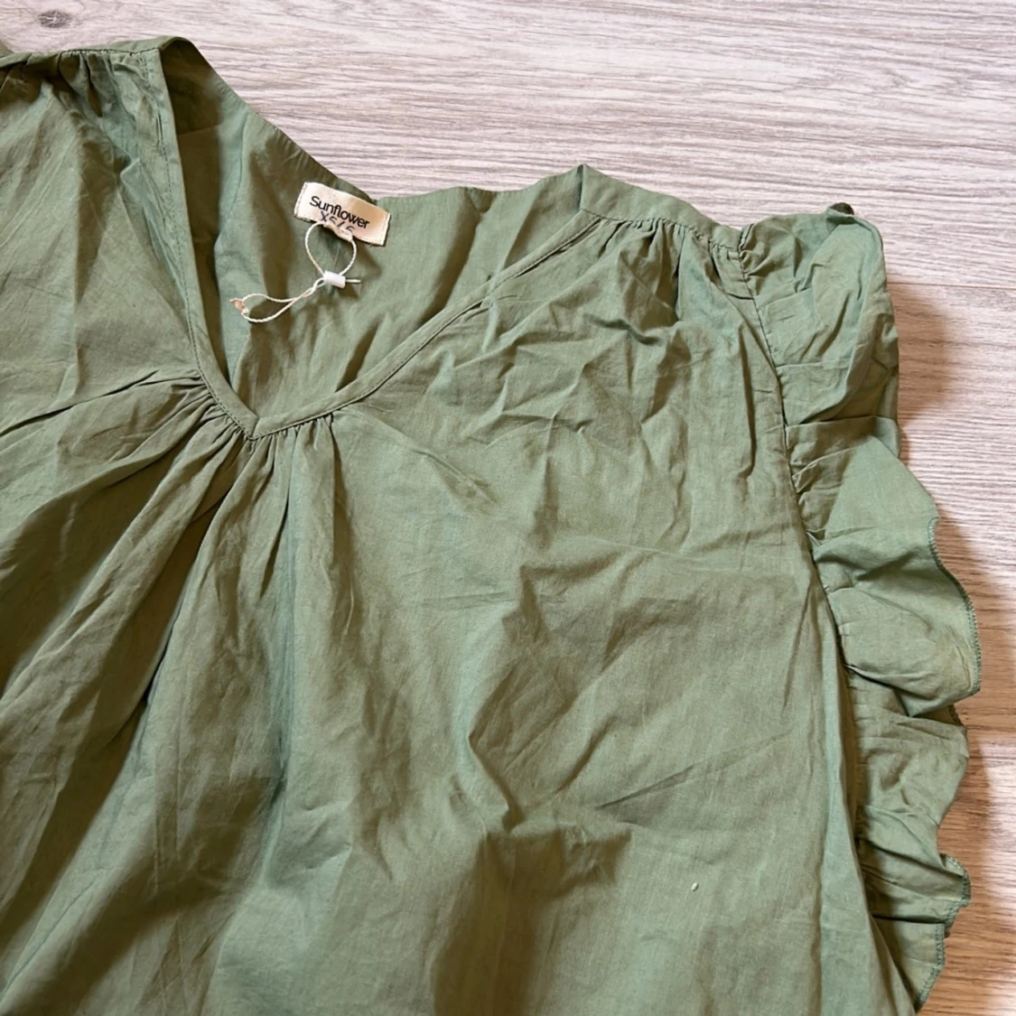 Grön kortärmad blus  - 90