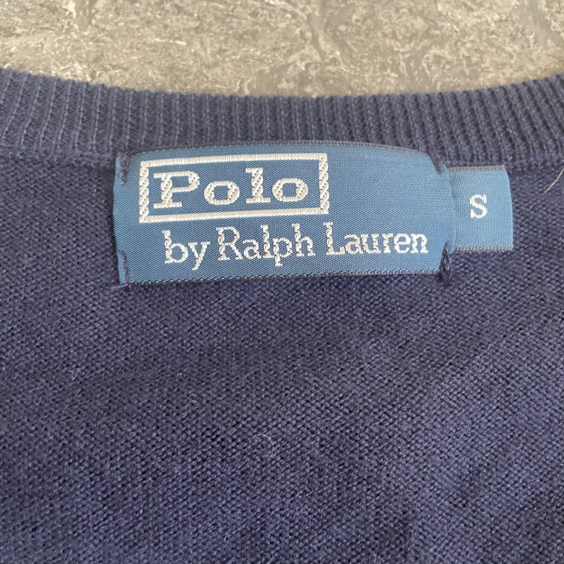 Mörkblå v-ringad tröja Polo Ralph Lauren - 3