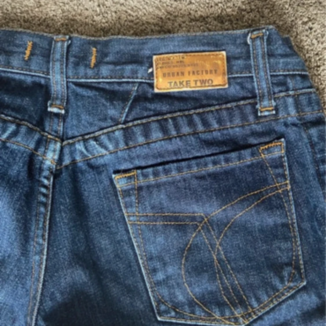 Mörkblå Lågmidjade jeans - 1