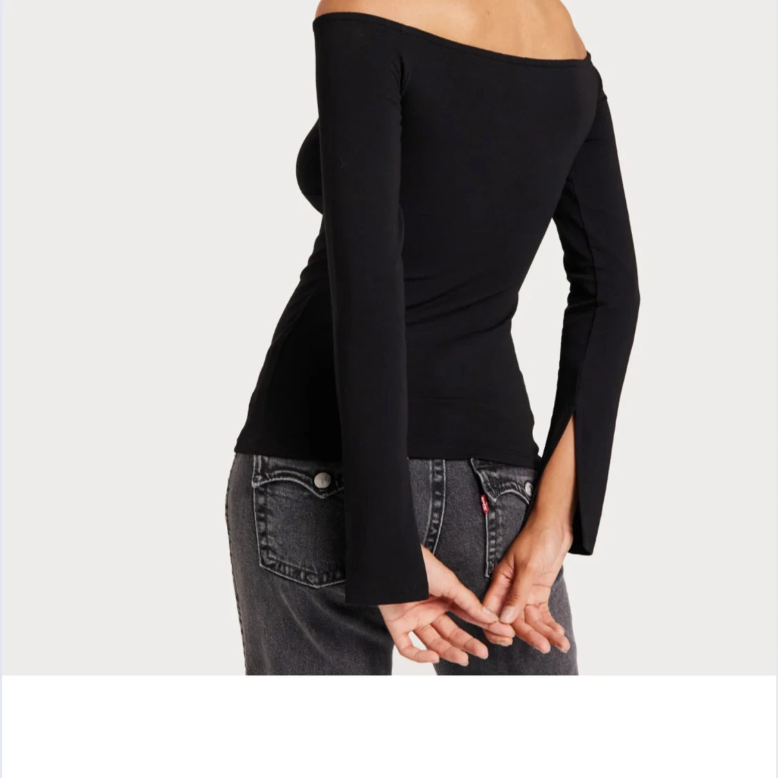 Svart offshoulder topp - 1