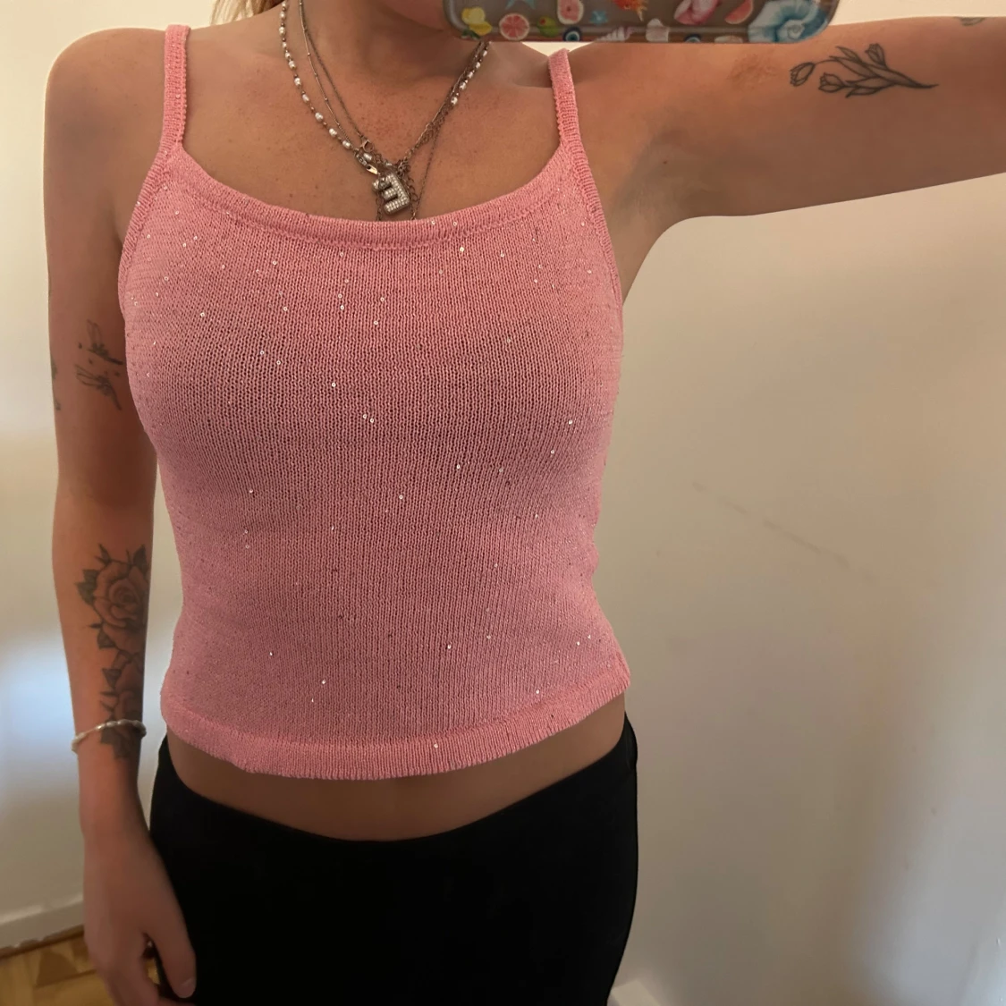 Rosa glittrig linnetopp - 1