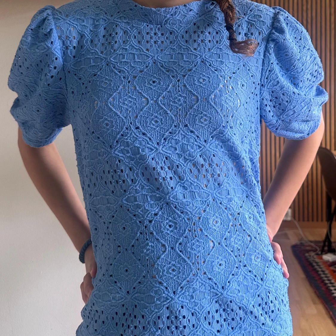 Blå spetsblus från OBJECT - 1