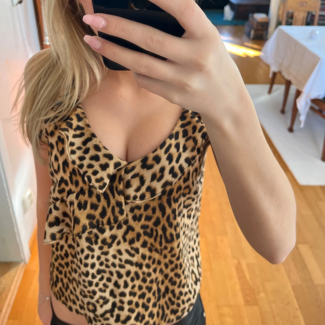 Leopardmönstrad topp