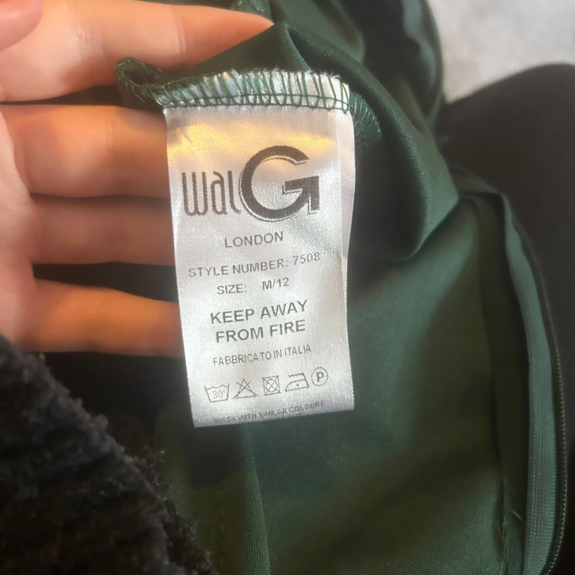 Mörkgrön långklänning från WalG - 3