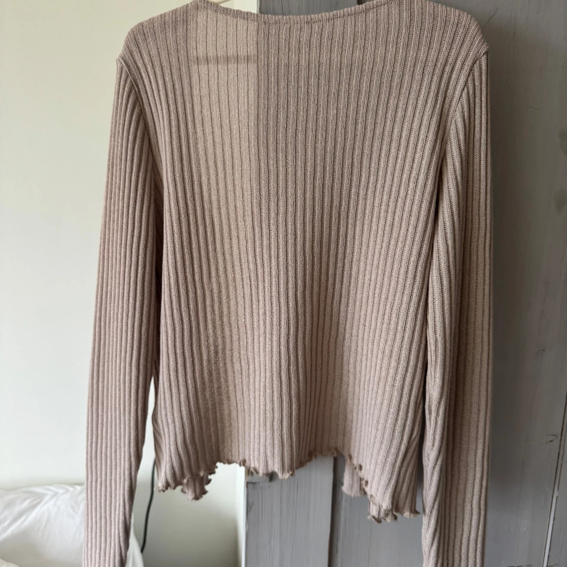 Beige ribbad kofta från Bodyflirt - 2