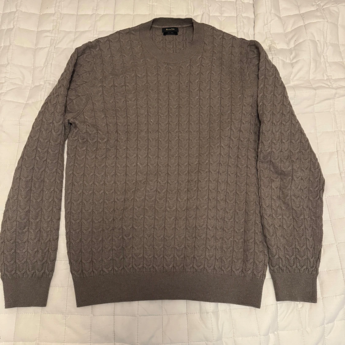 Khaki stickad tröja från Massimo Dutti