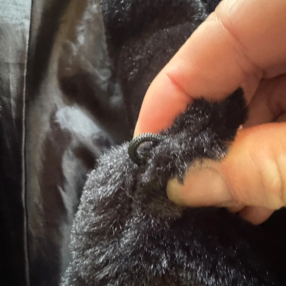 Svart fuskpälsjacka från Jacqueline de Yong i S - 3