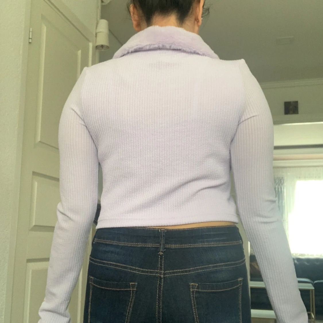 Ljuslila croppad kofta från H&M Divided - 1