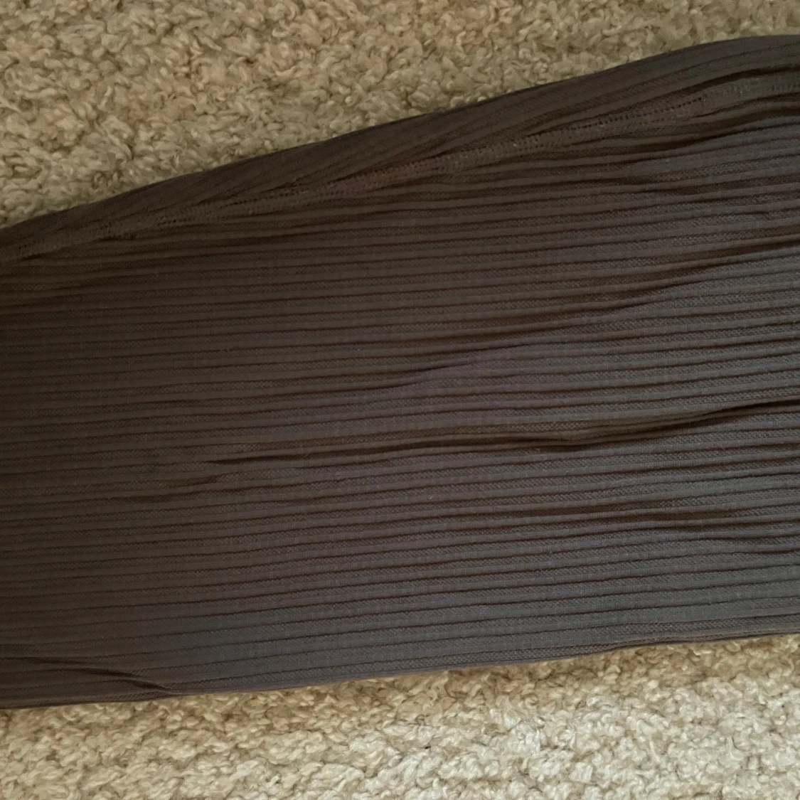 Gråa ribbade leggings - 2