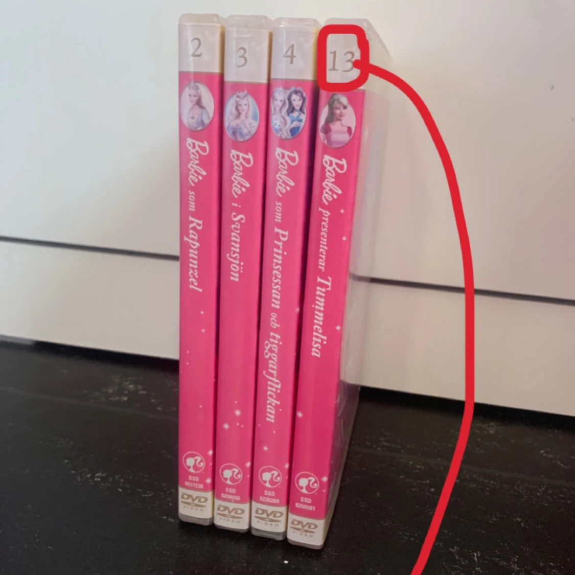 Barbie film rapunzel, svansjön, prinsessan & tiggarflickan, tummelisa (bara fodral) - 3